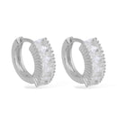 Brinco de Argolinha com 7 Pedras de Zircônia