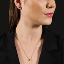 Conjunto Dourado Coração com Zircônia