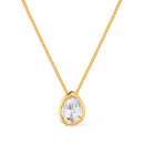 Colar Dourado de Gota em Zircônia