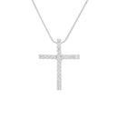 Colar de Cruz Cravejada de Zircônias em Prata 925