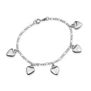 Pulseira com Pingentes de Coração
