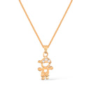 Colar Dourado Filho com Zircônia